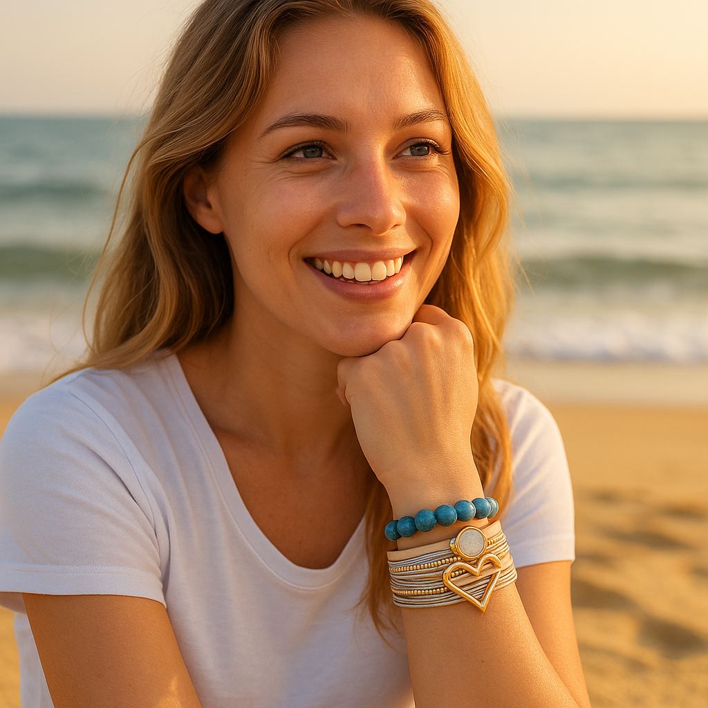 Cuir tressé & pierres semi-précieuses — un mélange bohème chic