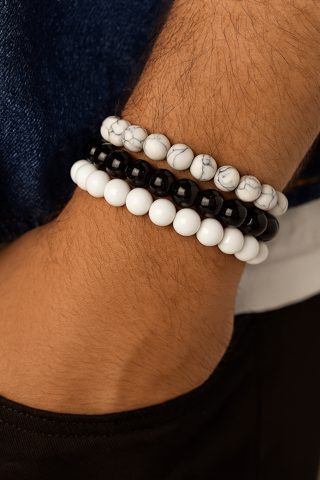 Turquoise Blanche, Onyx Noir et Porcelaine Blanche : trois vibrations en symphonie