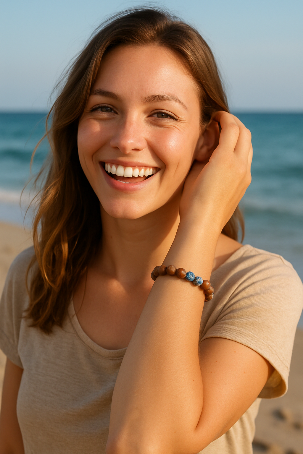 Perles de Bois & Agate : Racines, Harmonie & Terre