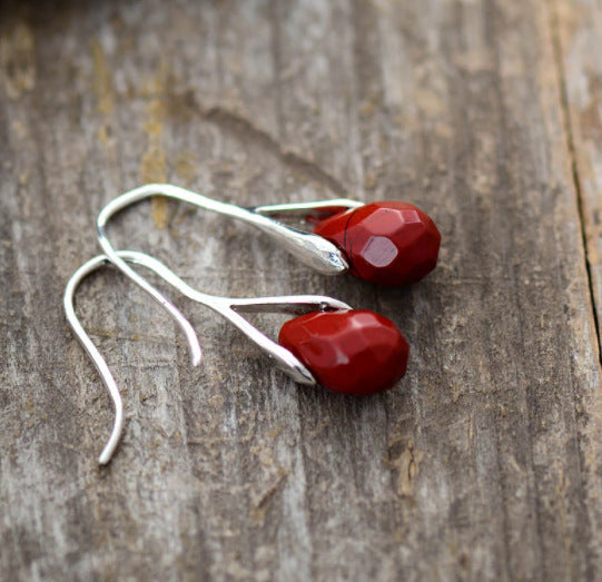 Boucles d’Oreilles "Éclat Jaspe Rouge"