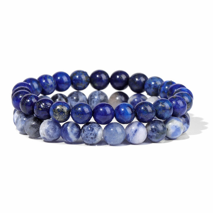 Bracelet "Intuition et Communication" en Lapis Lazulli et Sodalite