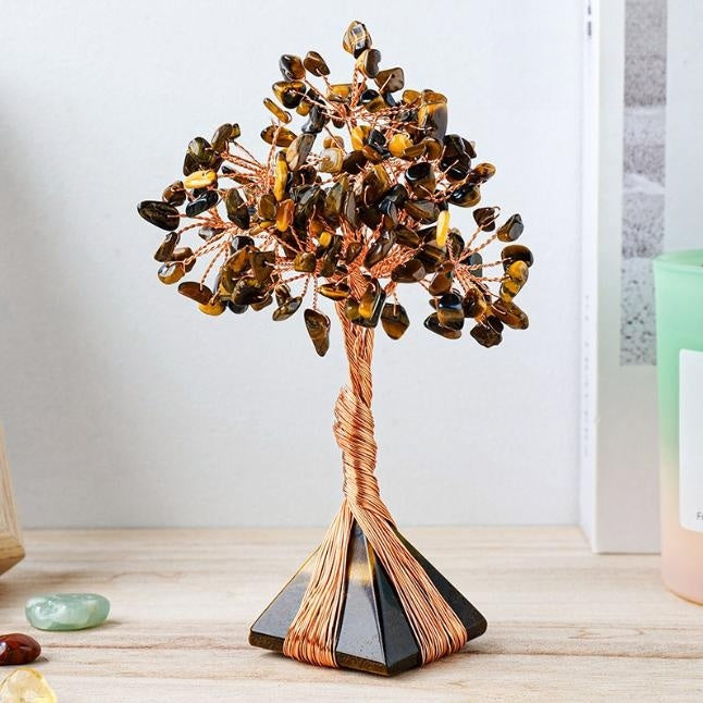 Arbre de Cristal Naturel sur Pyramide