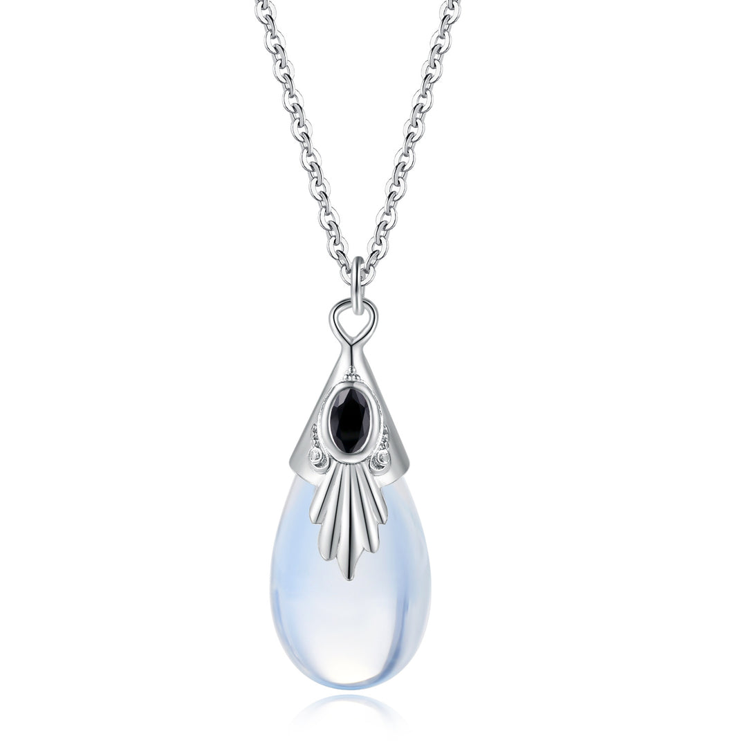 Collier Pendentif Pierre de Lune en Goutte