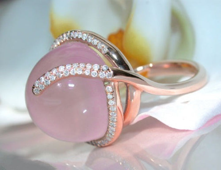 Bague "Lune Rose Éternelle"
