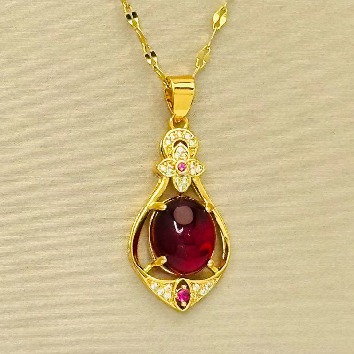 Rose Gold Diamond Necklace Natural Jade Jasper Pendant Fashion Hetian Jade Necklace Jade Pendant Necklace Female Wholesale