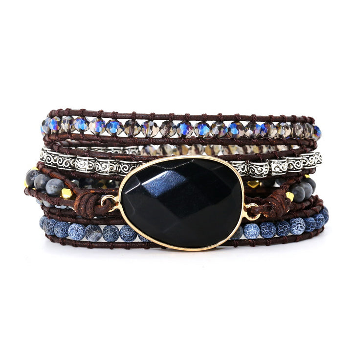 Bracelet Wrap en Pierre d’Onyx