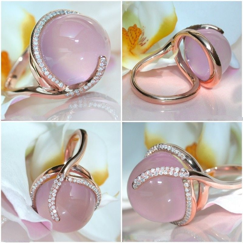 Bague "Lune Rose Éternelle"