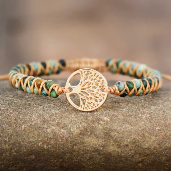 Bracelet Arbre de Vie en Pierre Espoir