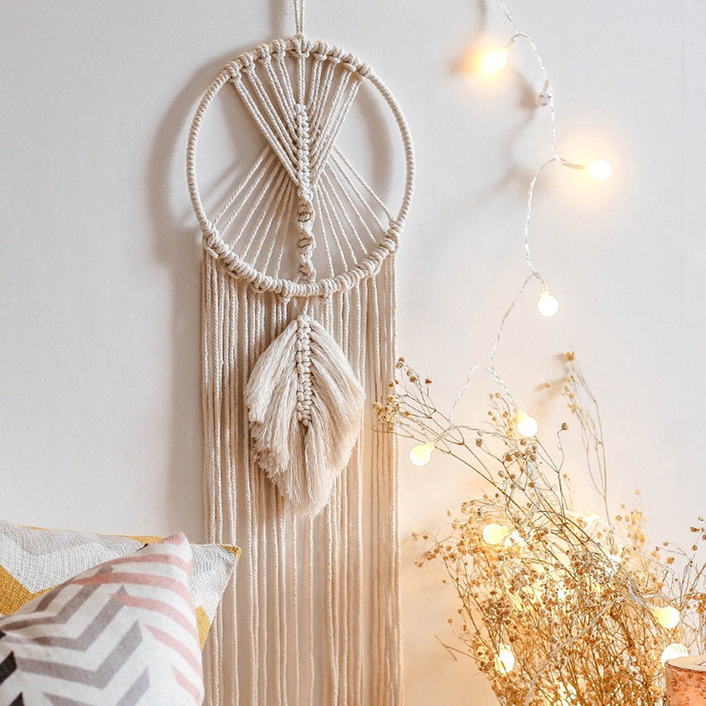 Attrape-Rêves Macramé “Feuille de Lune”