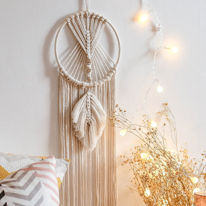 Attrape-Rêves Macramé “Feuille de Lune”