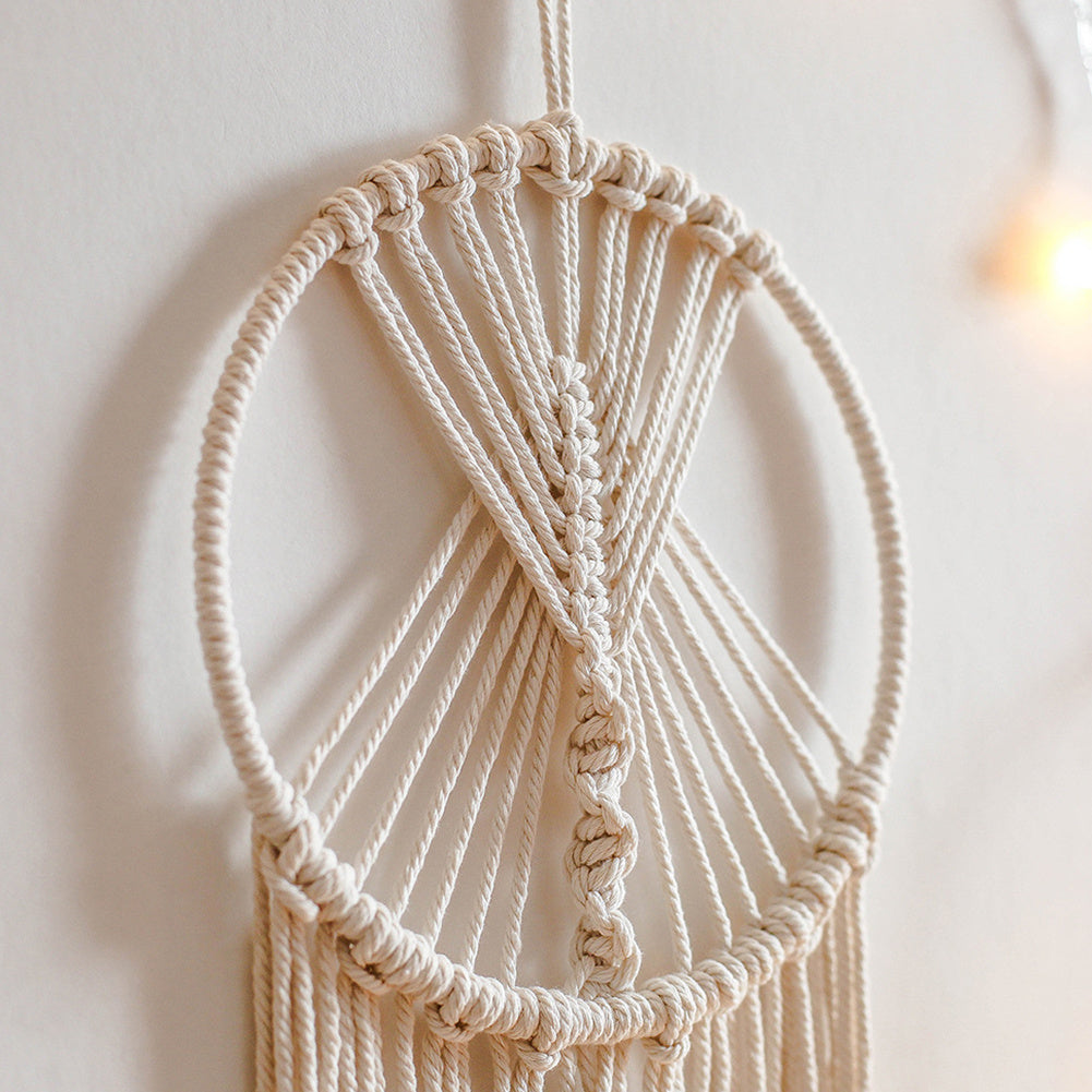 Attrape-Rêves Macramé “Feuille de Lune”