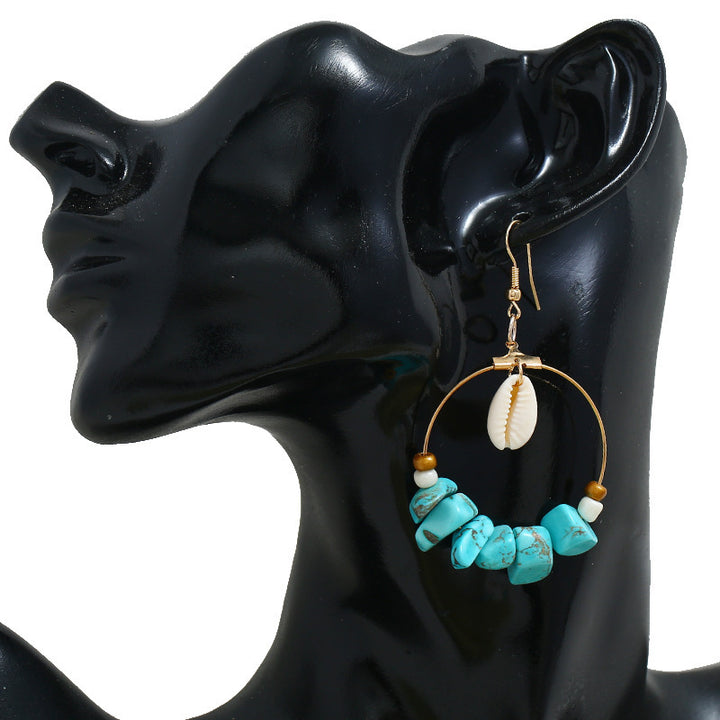 Shell Starfish Asymmetric Earrings