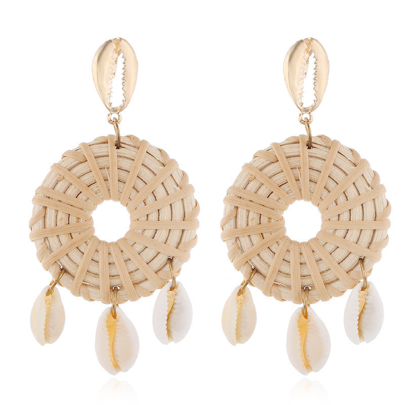 Shell Starfish Asymmetric Earrings