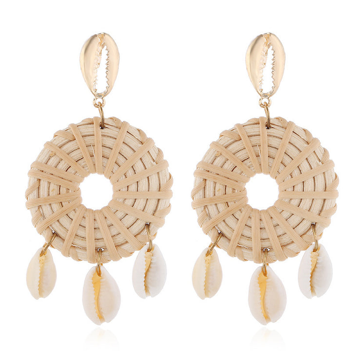 Shell Starfish Asymmetric Earrings