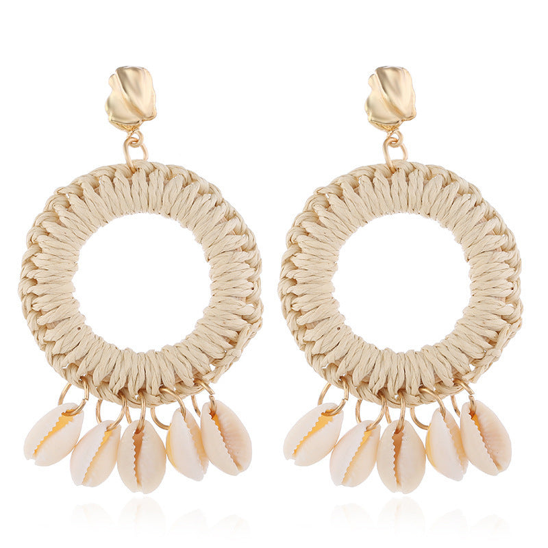 Shell Starfish Asymmetric Earrings