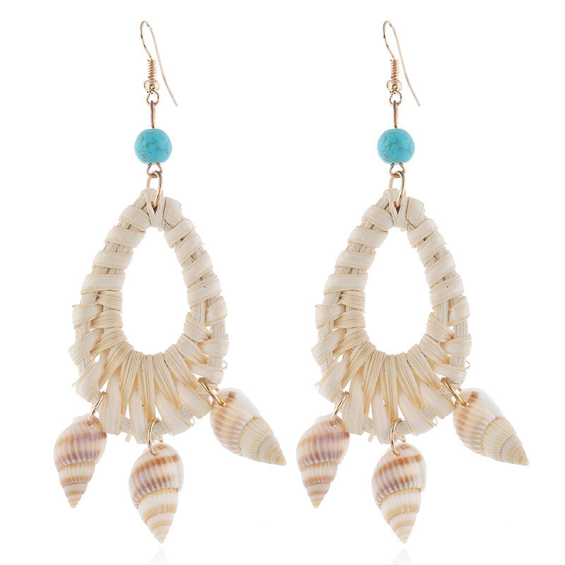 Shell Starfish Asymmetric Earrings
