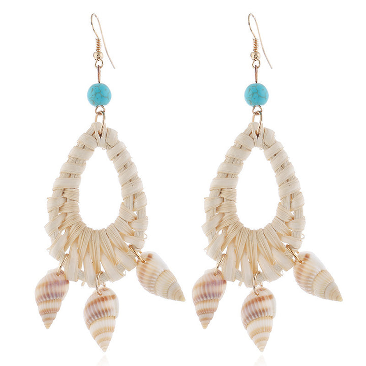 Shell Starfish Asymmetric Earrings