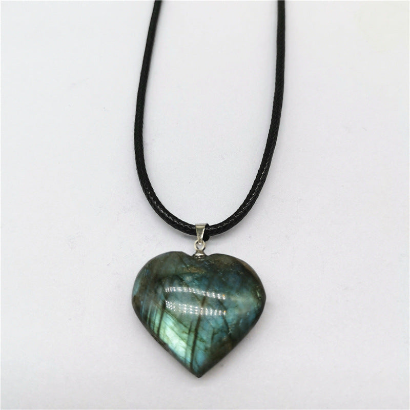 Collier Cœur en Labradorite