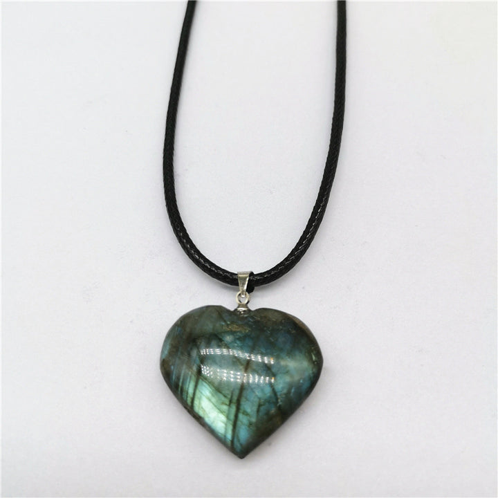 Collier Cœur en Labradorite