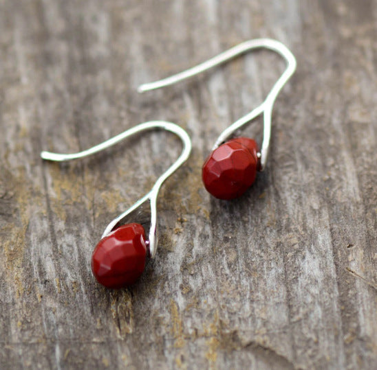 Boucles d’Oreilles "Éclat Jaspe Rouge"