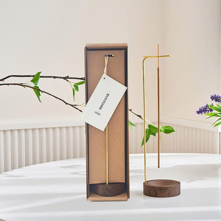 Brûleur d’Encens Suspendu en Bois de Noyer