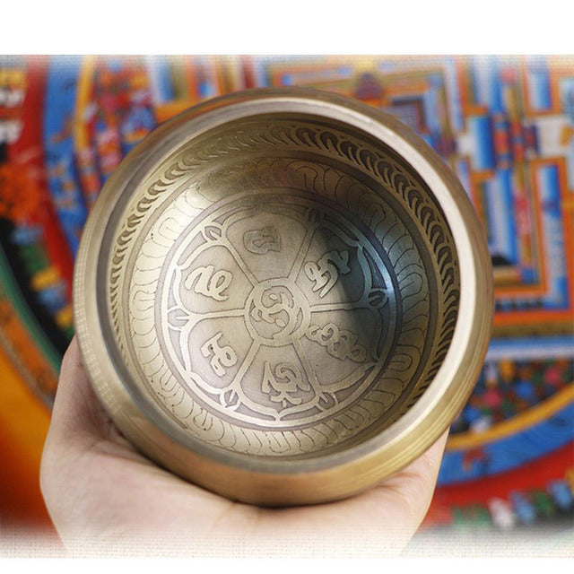 Bol Chantant Bouddha Fait Main – Cuivre Tibétain pour Méditation & Équilibre Intérieur