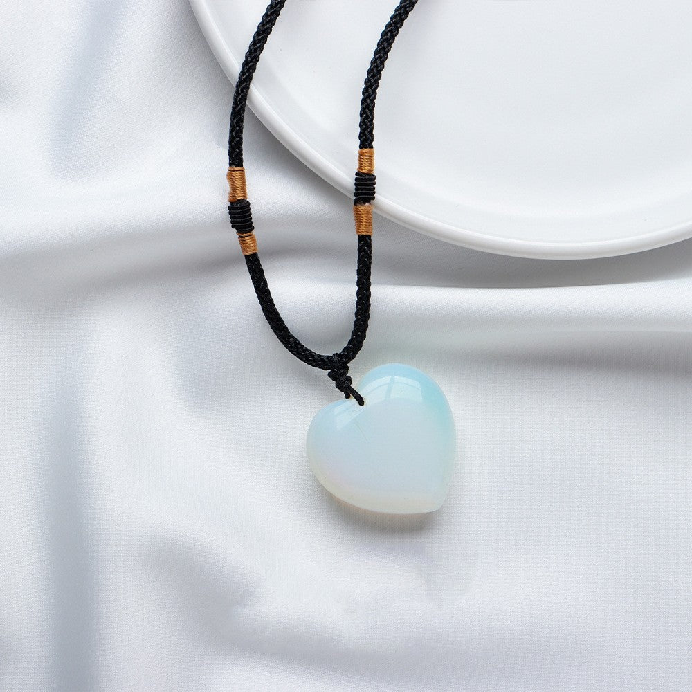 Collier Cœur en Opale