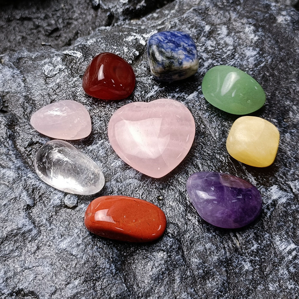 Natural Crystal Jade Colorful Combination Set