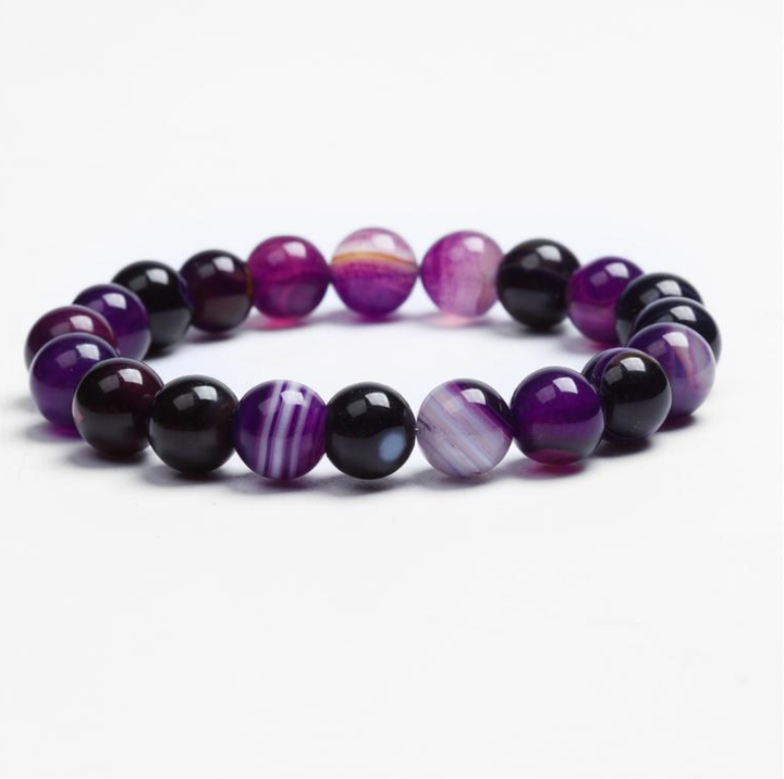 Bracelet "Paix Intérieure" en Agate Violette