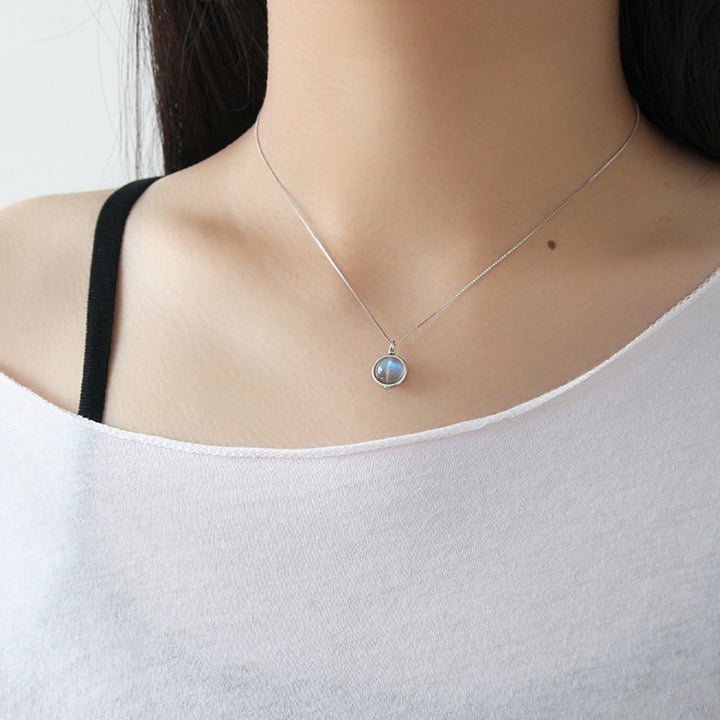 Collier "Lumière de Lune" en Pierre de Lune Naturelle