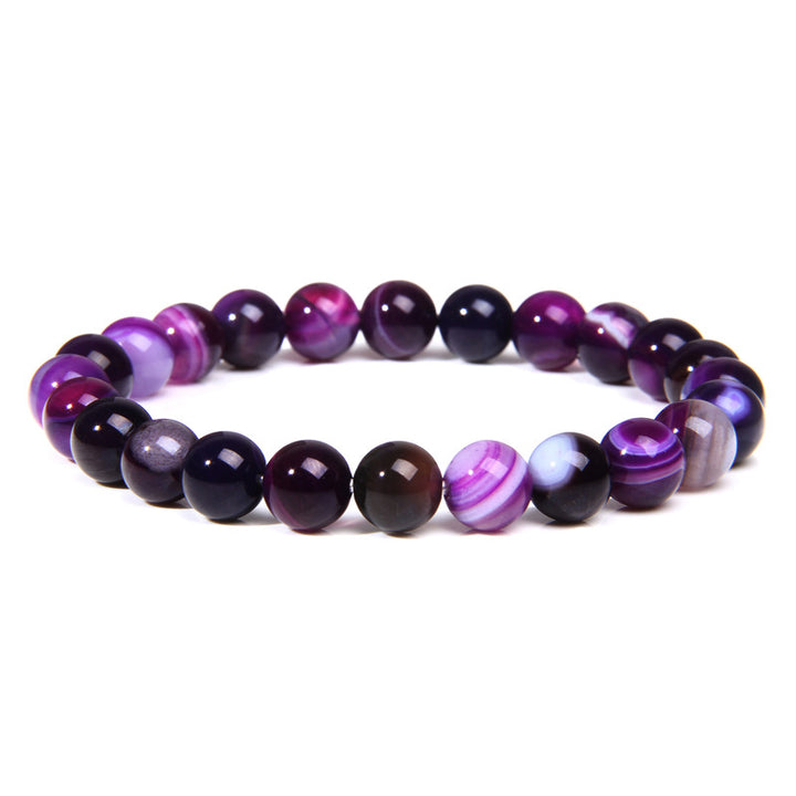 Bracelet "Intuition et Connexion Spirituelle" en Agate Violette