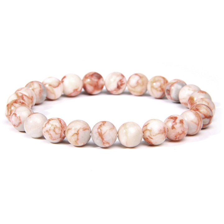 Bracelet "Créativité et Ancrage" en Jaspe Picasso Orangé