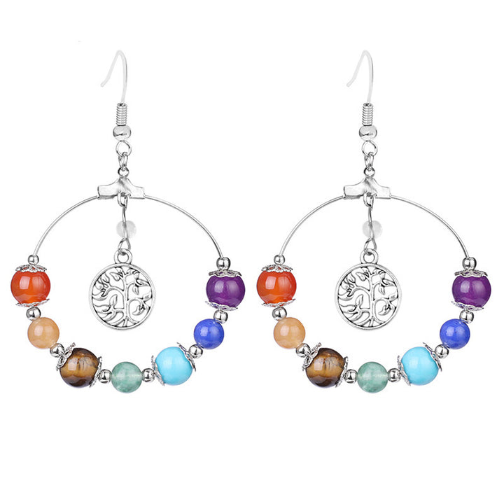 Boucles d’Oreilles "Énergie Chakra" – Pierres Naturelles & Harmonie Intérieure