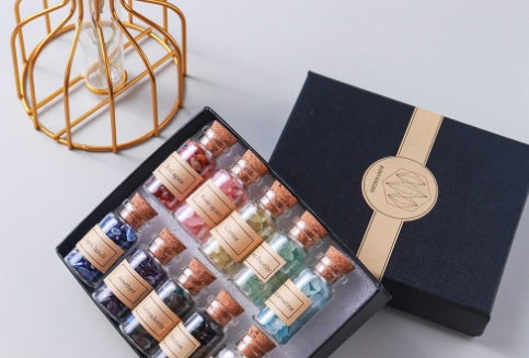 Coffret Cristaux Naturels en Mini Bouteilles