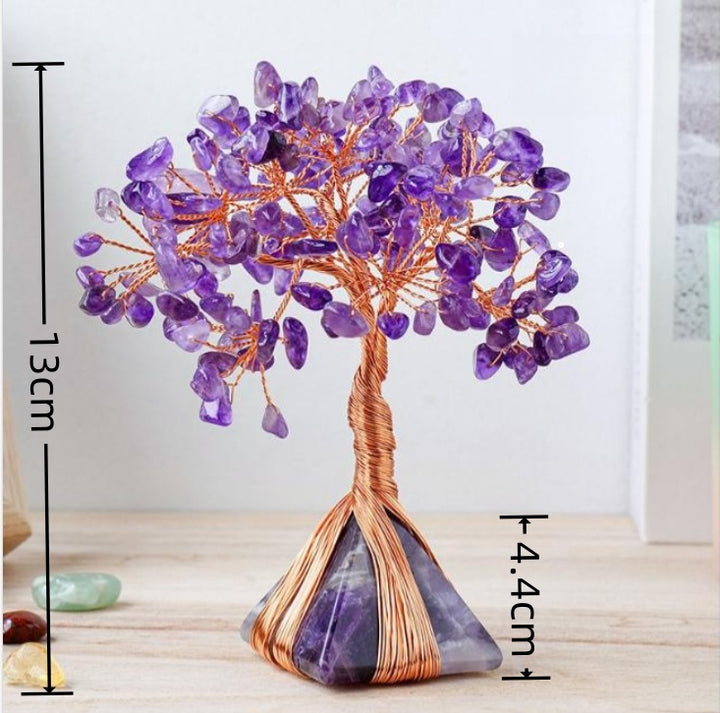 Arbre de Cristal Naturel sur Pyramide