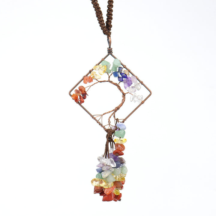 Pendentif Voiture - Arbre de Vie Cœur Énergétique