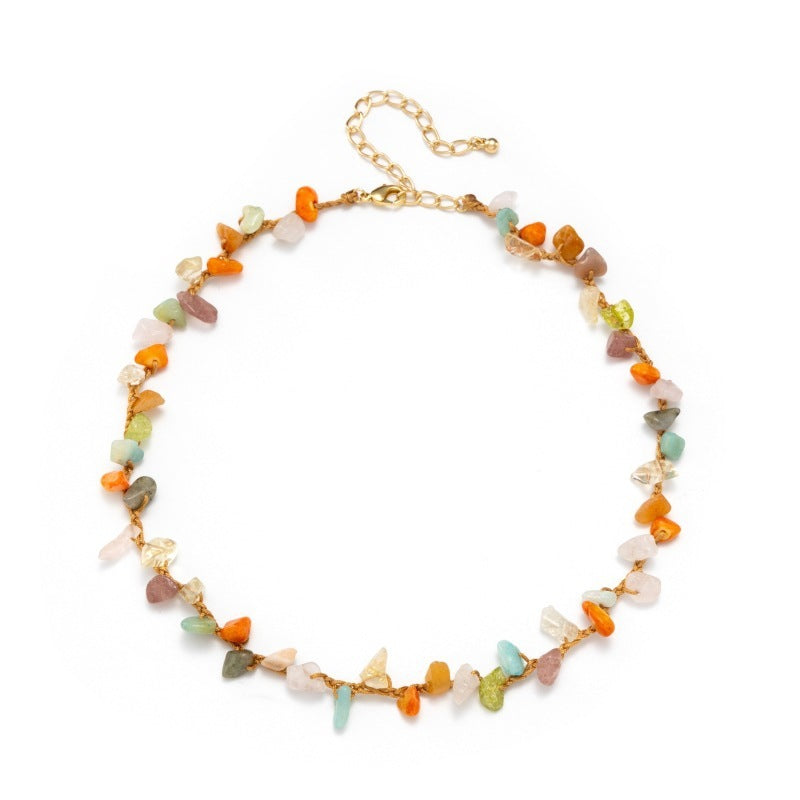 Collier "Éclats de Plage" en Pierres Naturelles