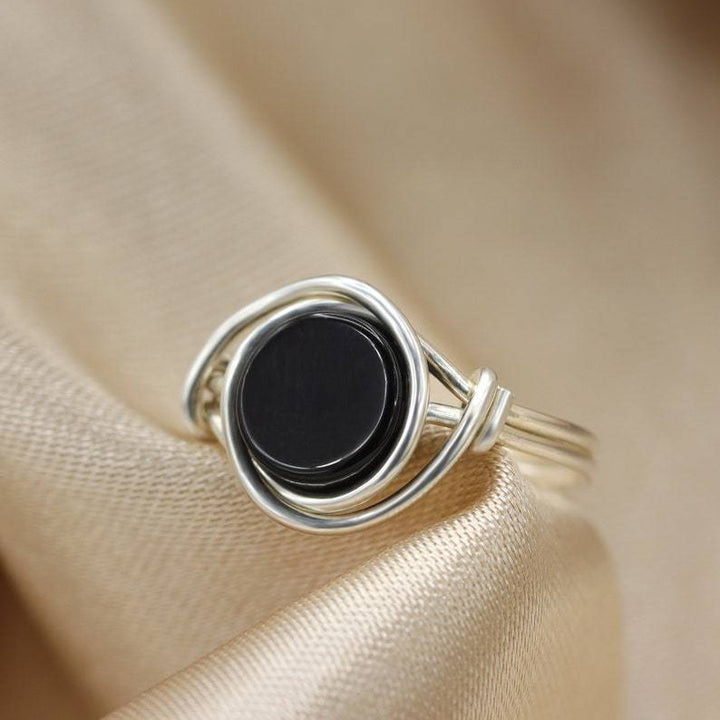 Bague Éclipse d’Agate Noire