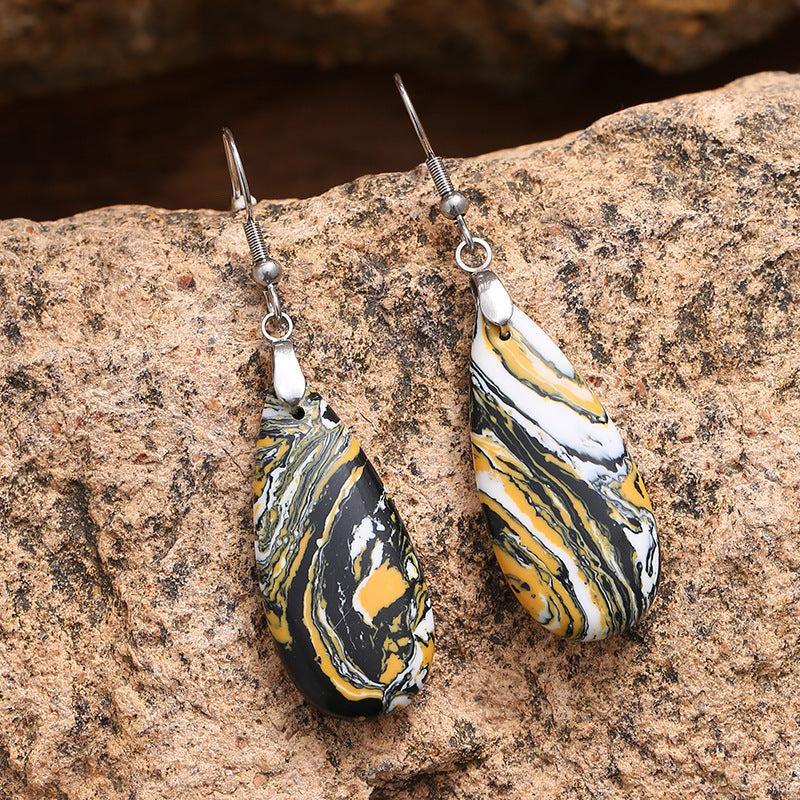 Boucles d’Oreilles "Élégance Marbrée"