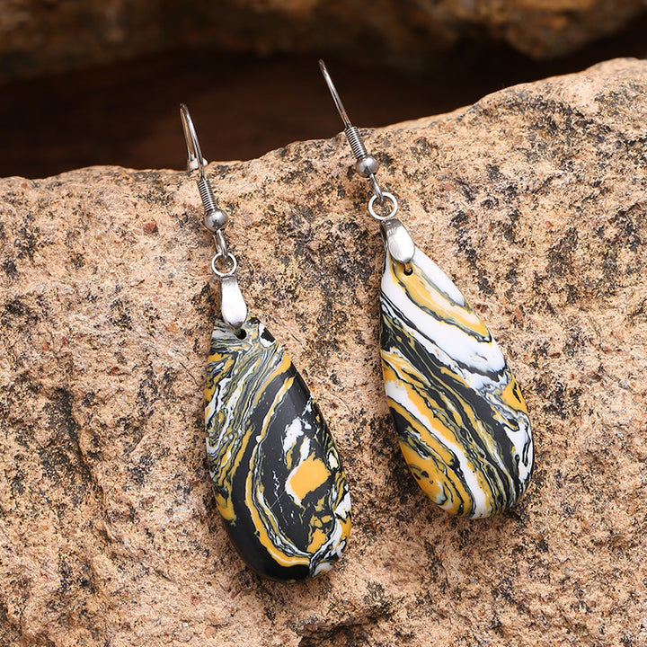 Boucles d’Oreilles "Élégance Marbrée"
