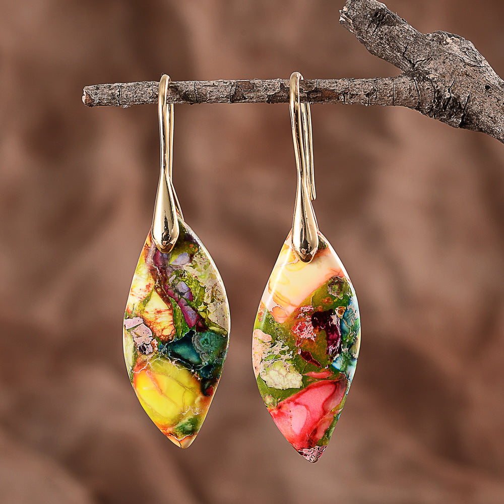 Boucles d’Oreilles "Feuille Bohème"