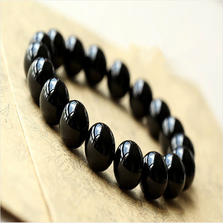 Bracelet Ancrage en Agate Noire