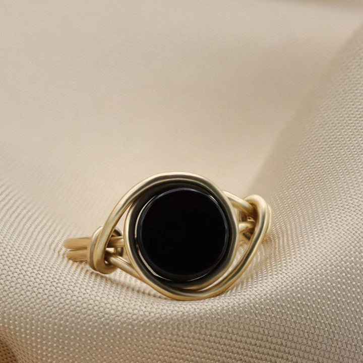 Bague Éclipse d’Agate Noire