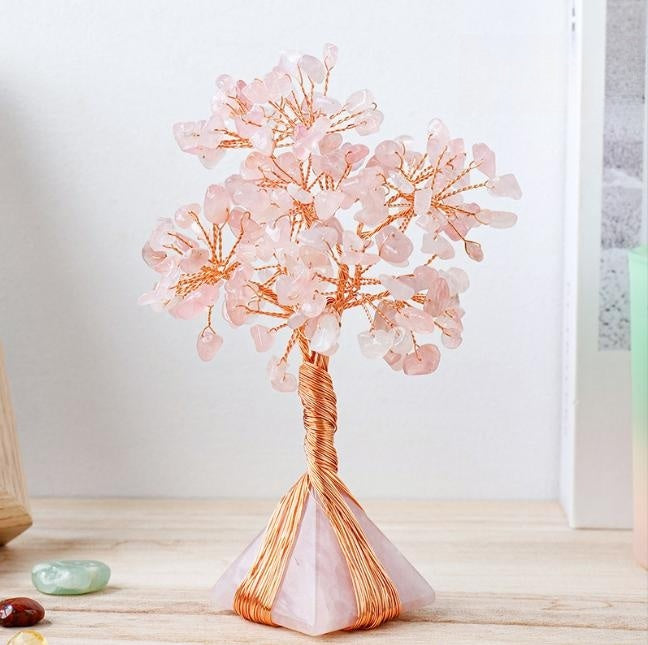 Arbre de Cristal Naturel sur Pyramide