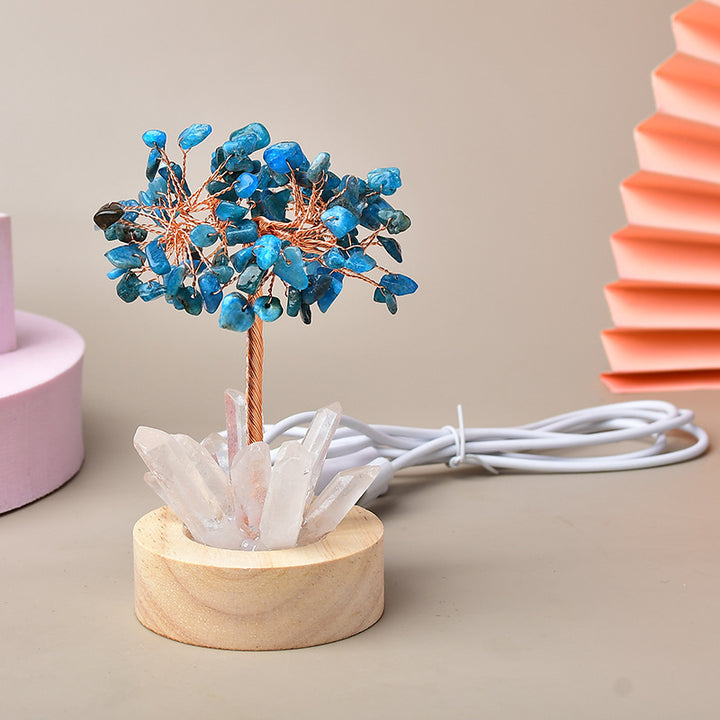 Lampe Arbre de Cristal Blanc Naturel