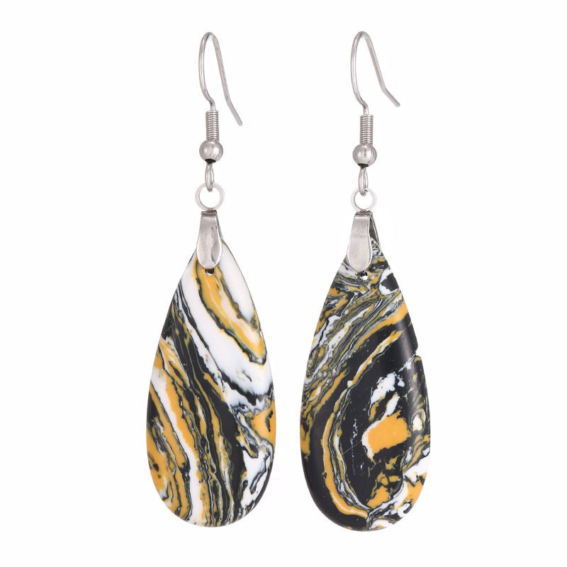 Boucles d’Oreilles "Élégance Marbrée"