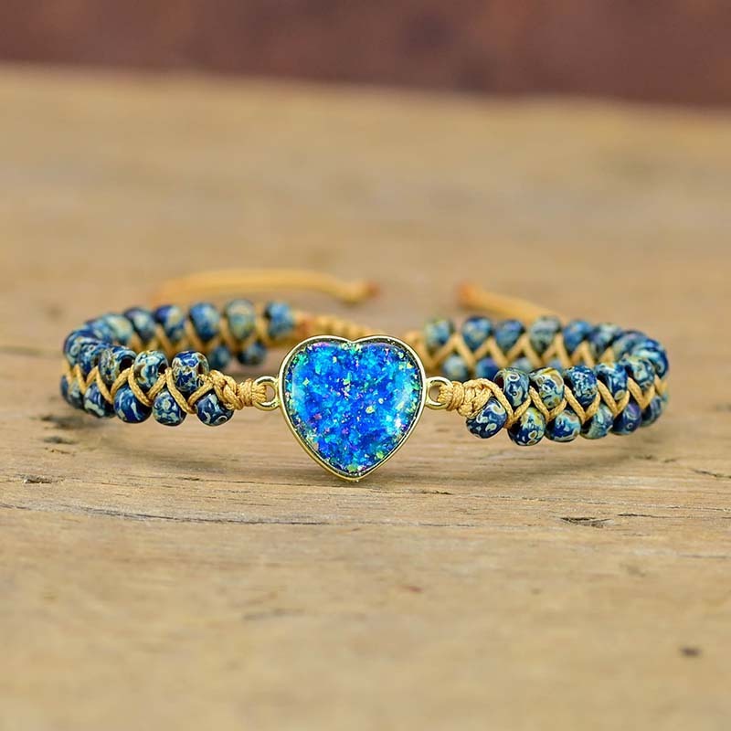Bracelet "Éclat d’Océan" en Opale Bleue