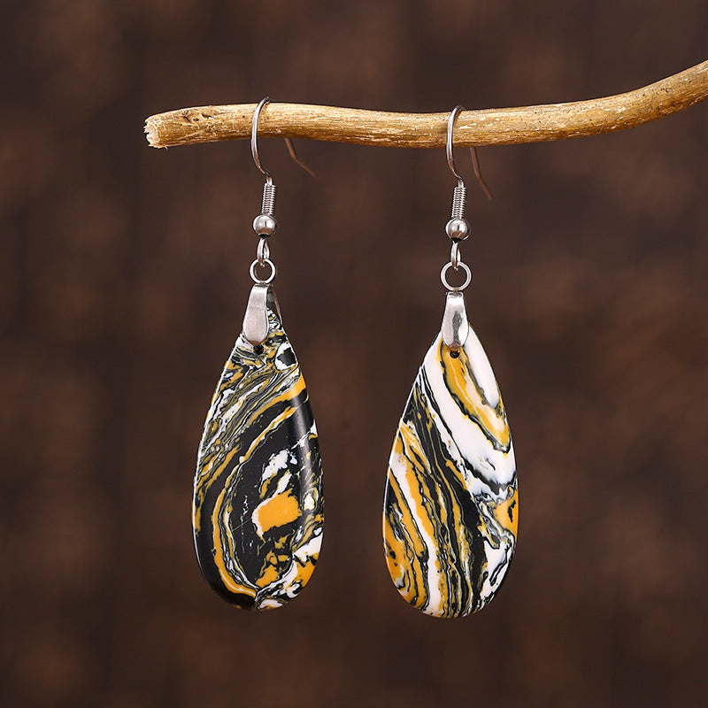 Boucles d’Oreilles "Élégance Marbrée"
