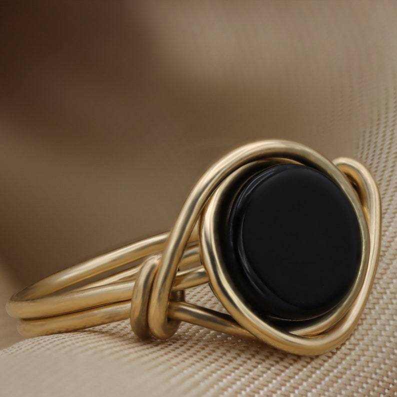 Bague Éclipse d’Agate Noire