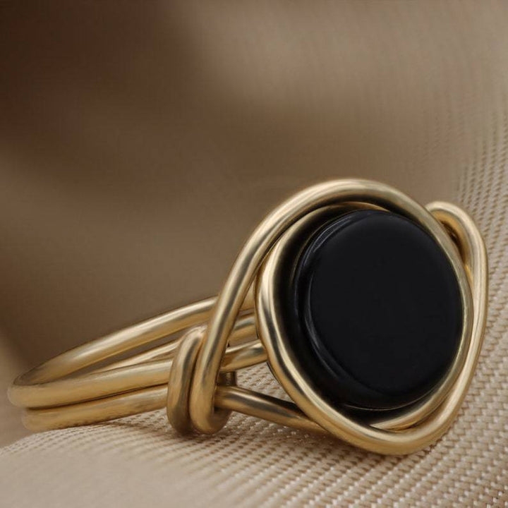 Bague Éclipse d’Agate Noire